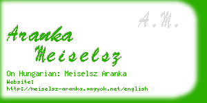 aranka meiselsz business card